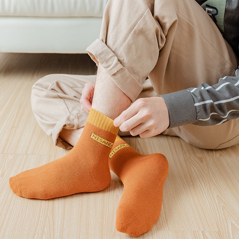 Tất Cổ Cao Vớ Cổ Cao Nam Nữ Nisanea Vải Cotton Co Giãn Thời Trang - Hazo