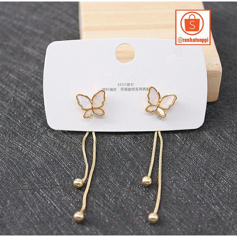 Bông tai nữ dáng dài, hoa tai cánh bướm cho bạn nữ