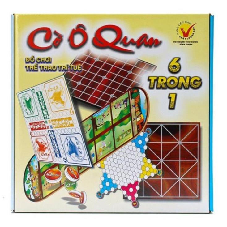 [FreeShip] Bộ cờ 6 trong 1.Ô ăn quân,cờ vây,cờ nhảy,cờ cá ngựa,cờ caro .