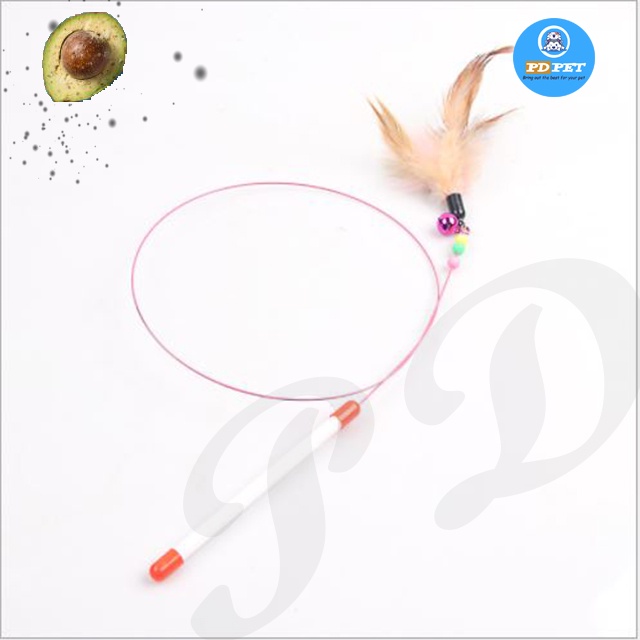 Đồ chơi cần câu cho mèo dây thép - nhiều hình lông vũ ngộ nghĩnh