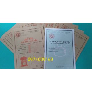 Hồ sơ học sinh sinh viên (10 bộ)