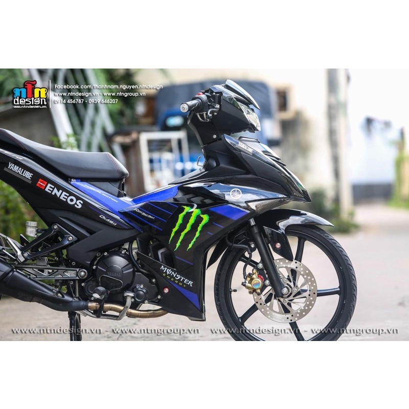 Dàn áo Exciter 150 xanh đen phiên bản Monster kèm tem 3 lớp