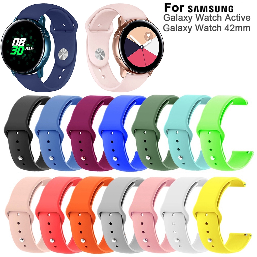 Dây đeo cao su mềm 42mm cho đồng hồ Samsung Galaxy Watch Active