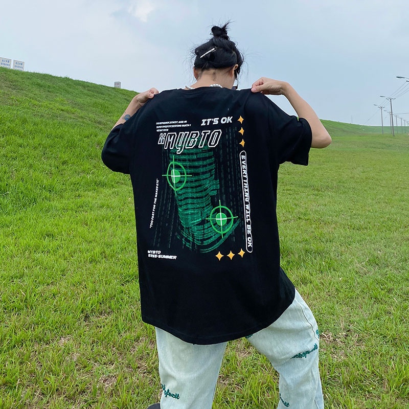 NRVP Áo Thun Nữ Oversize Cổ Tròn Thời Trang Hàn Quốc