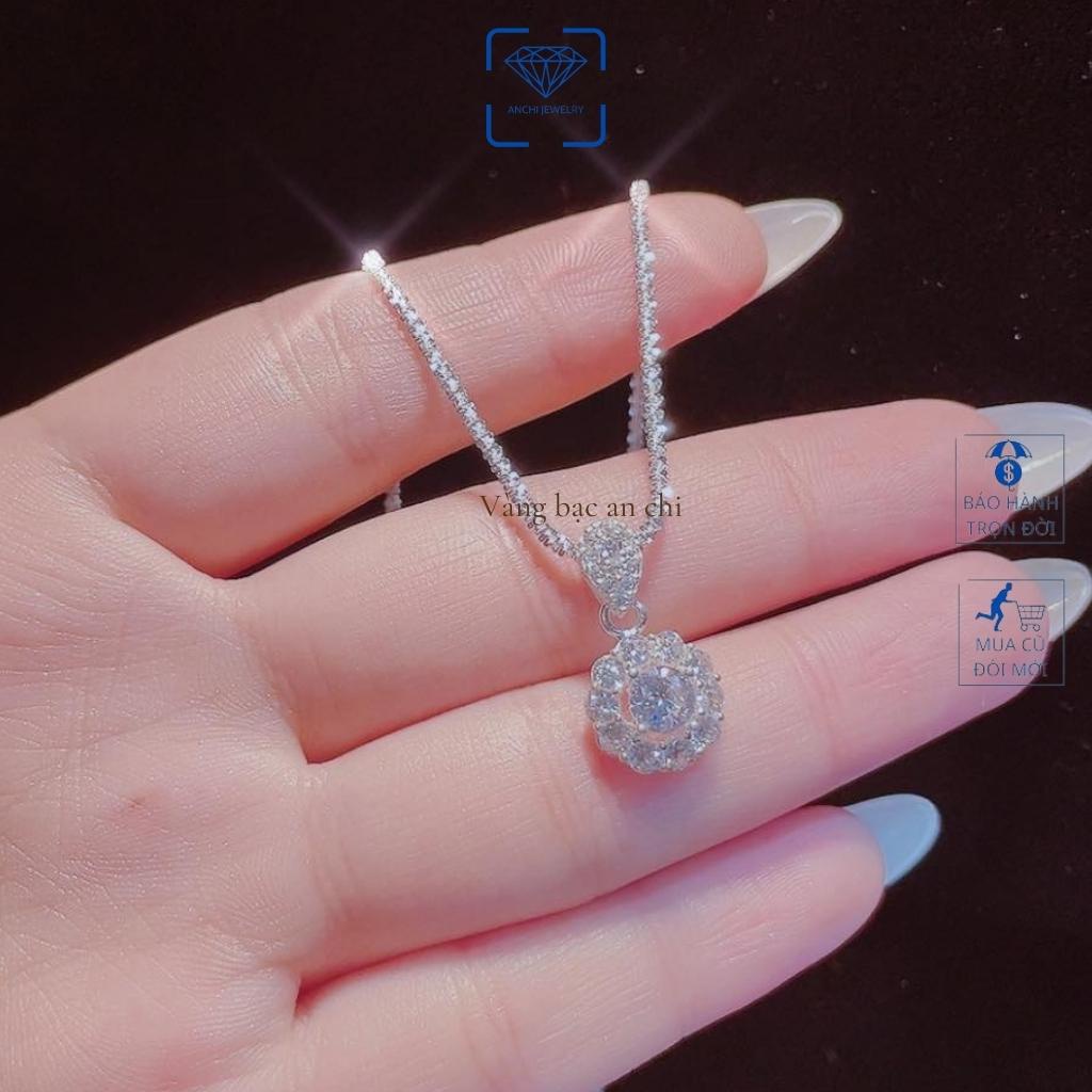 Dây chuyền mặt cá heo đính đá, chuẩn bạc ta cao cấp sáng đẹp - Anchi jewelry