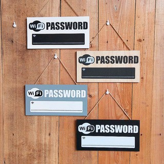 Bảng gỗ decor treo tường để ghi password wifi độc đáo.