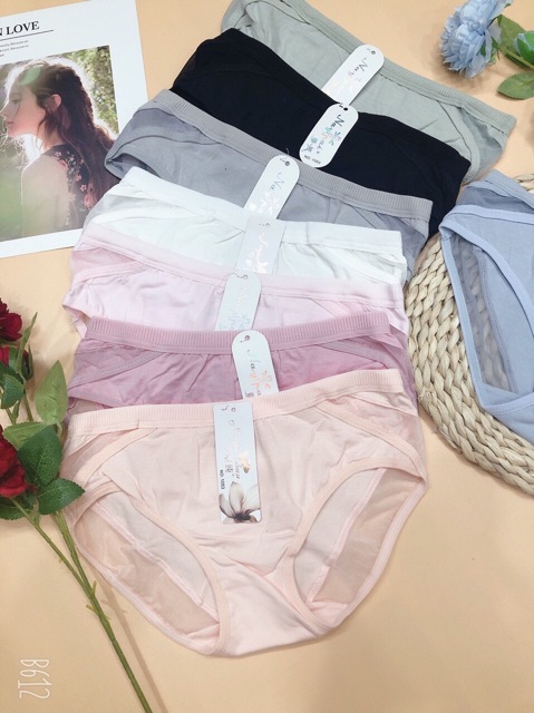 Quần lót cotton phối ren sexy 1053 (40-52kg)
