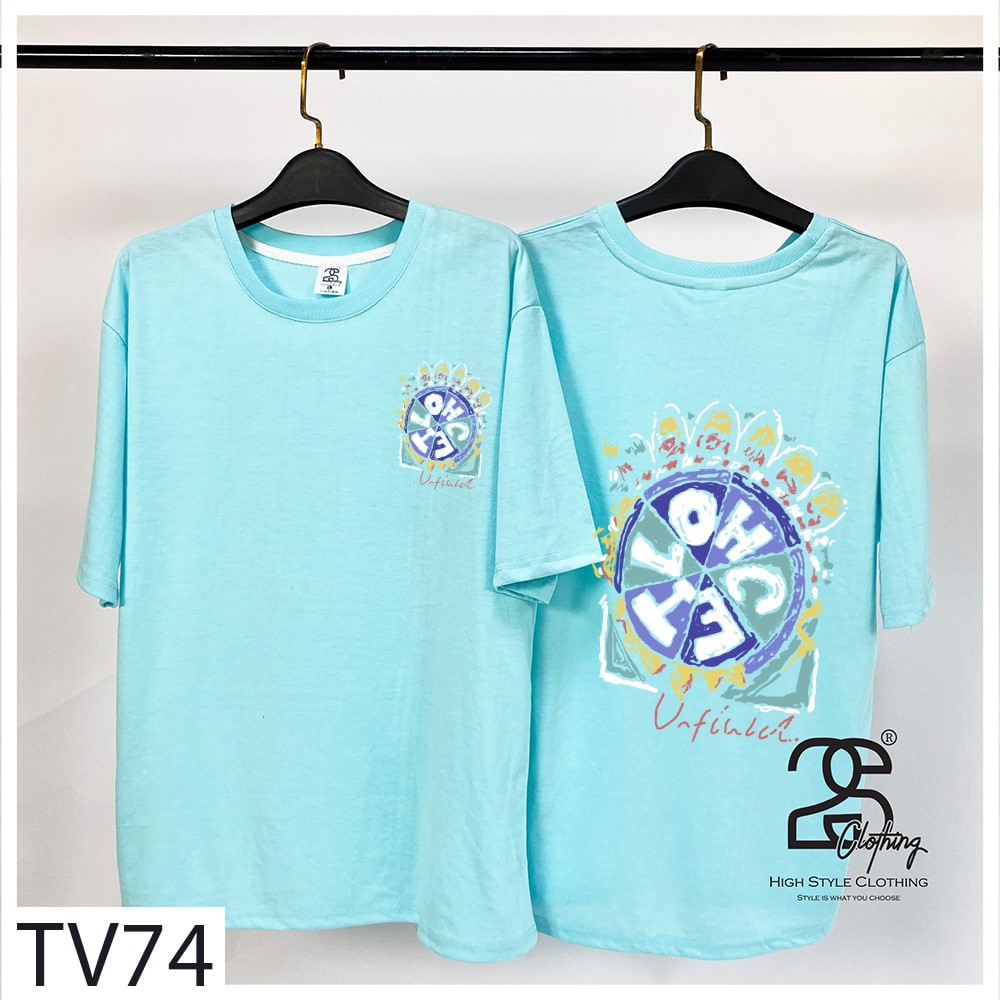 Áo Thun Trơn Form Rộng 2s Clothing Áo Phông Trơn Unisex Nam Nữ Streetwear Cotton Oversize Giá Rẻ Ký Tự La Mã Chất TV74 | BigBuy360 - bigbuy360.vn