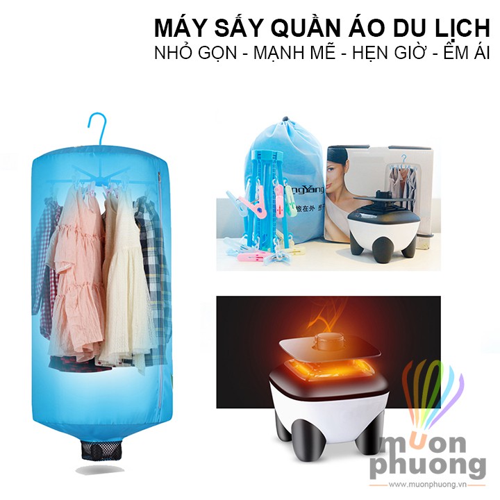 Máy sưởi - máy sấy quần áo du lịch mini siêu gọn nhẹ