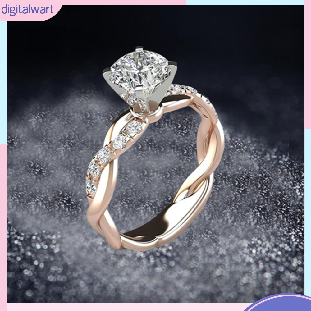 Nhẫn hợp kim đính đá zircon thời trang sang trọng dành cho nữ
