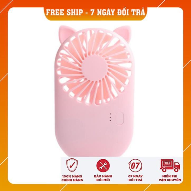 [FREESHIP] Quạt Mini Cầm Tay Tích Điện Sạc Pin USB 3 Mức Gió Thiết Kế Siêu Dễ Thương