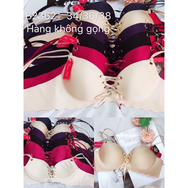 (2362)áo lót BEENA_ dây vai manh_rút trước ngực tạo khe