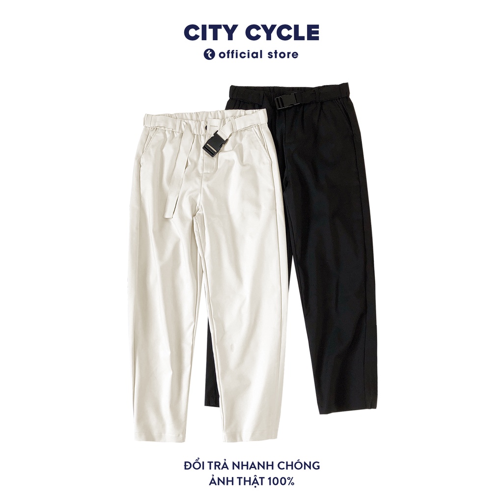 Quần baggy kaki khóa bấm City Cycle - Quần kaki nam tặng kèm dây lưng dáng Unisex ống rộng Local Brand