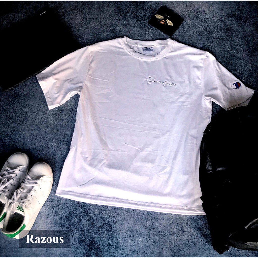 Áo thun cổ tim unisex form rộng mùa hè thời trang | BigBuy360 - bigbuy360.vn