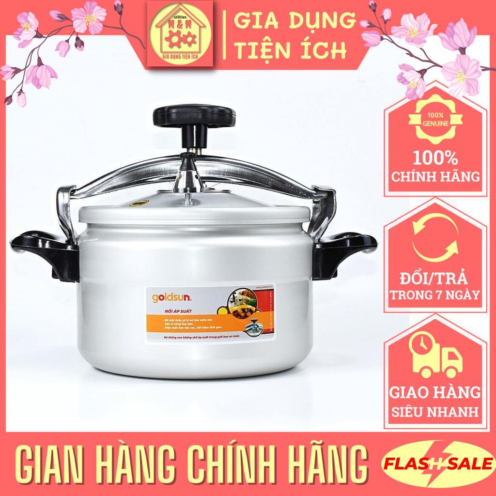 Nồi áp suất nhôm Goldsun ĐH Mềm PC-GJY50A, dung tích 5L, bảo hành 12 tháng