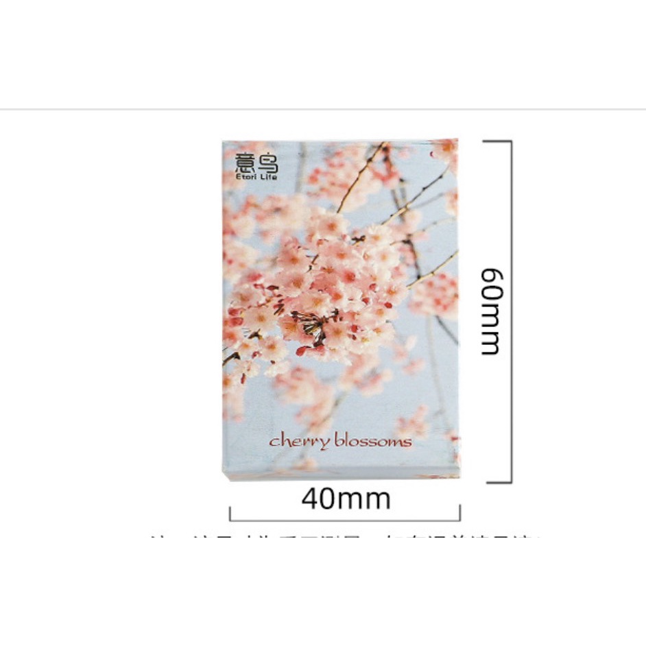 Bộ postcard mini hình hoa đào sang trọng (30 Hình - 4.4 x 6.4cm)