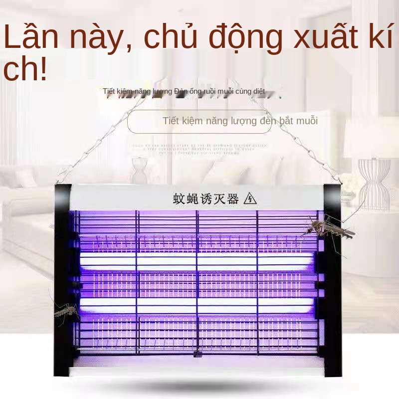 đèn diệt muỗi ruồi nhà hàng quán ăn cửa đồ chống hiện vật bẫy treo tường