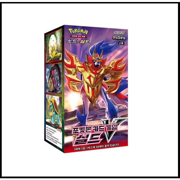 Pokemon Card Sword & Shield Booster "Shield" Korean 1 BOX (30 Packs)