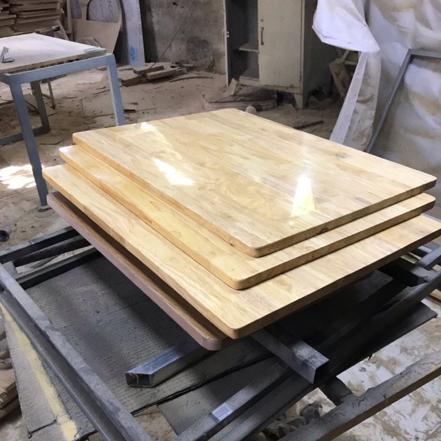 Mặt bàn dài 140cm rộng 20cm,25cm,30cm,... gỗ thịt , mặt bàn gỗ cao su phun bóng 2 mặt hàng loại 1 đẹp