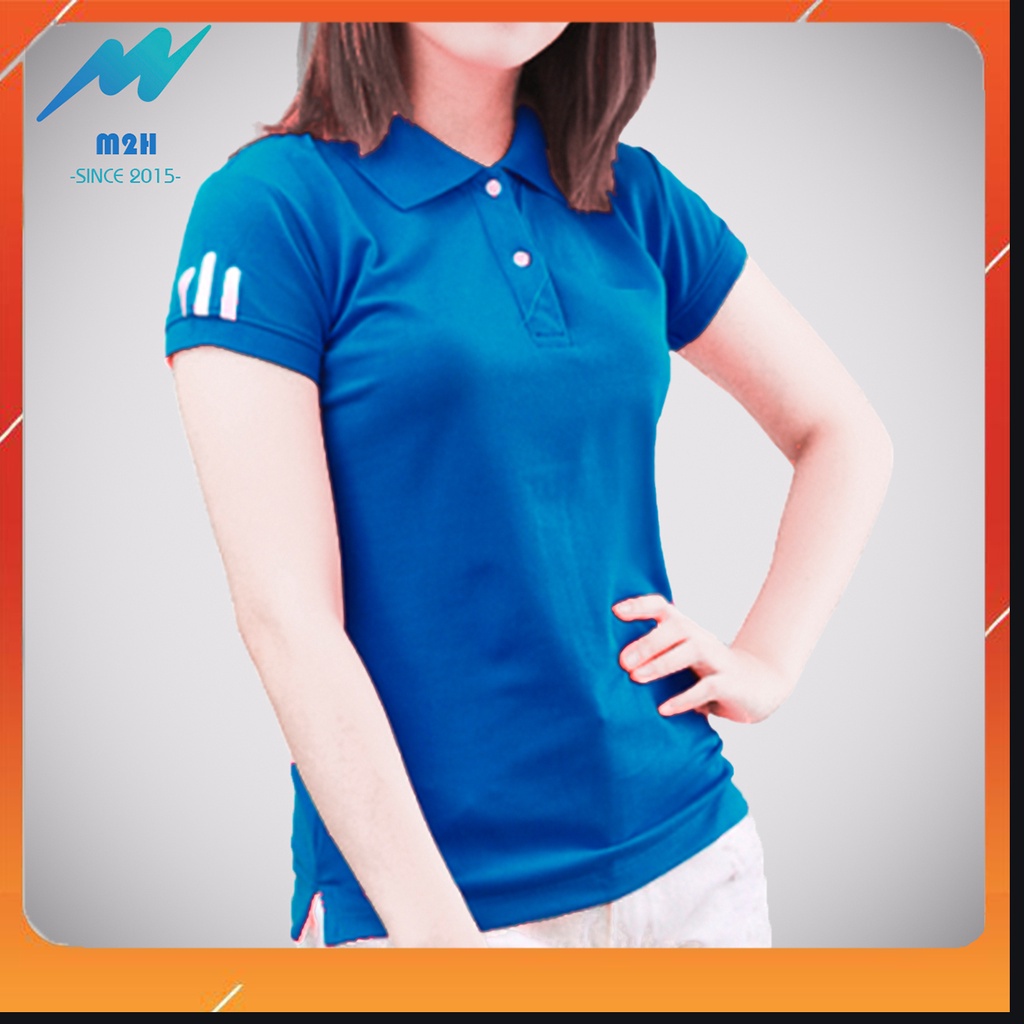 Áo Thun Nữ AD!DAS Cổ Bẻ Vải Cá Sấu Cotton 8 Màu Trẻ Trung- Mẫu Mới 2021-ASN104|M2H
