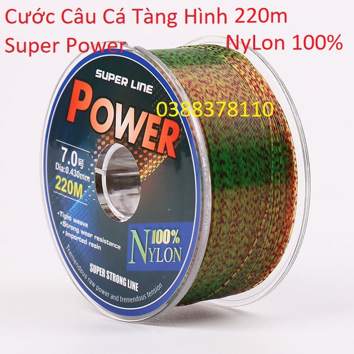 Dây Cước Câu Cá Tàng Hình 220m 100% Nylon Super Power Tải Cá Tốt DC-220