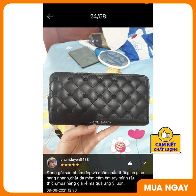 Ví Bóp nữ thời trang kẻ caro 2 ngăn khoá kéo nhiều ngăn đựng tiền,đựng thẻ và điện thoại tiện lợi ST905