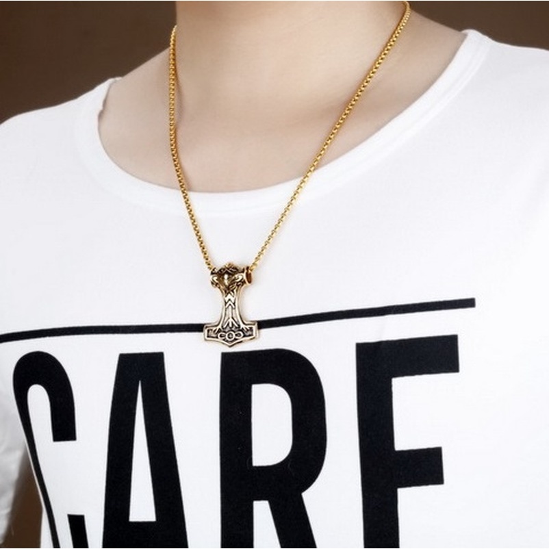 Mặt Vòng cổ Hình Chiếc Búa Của Thần Thor Bắc Âu