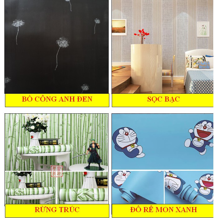 Combo 8m giấy dán tường khổ rộng 0.45m có sẵn keo (nhiều mẫu) | BigBuy360 - bigbuy360.vn