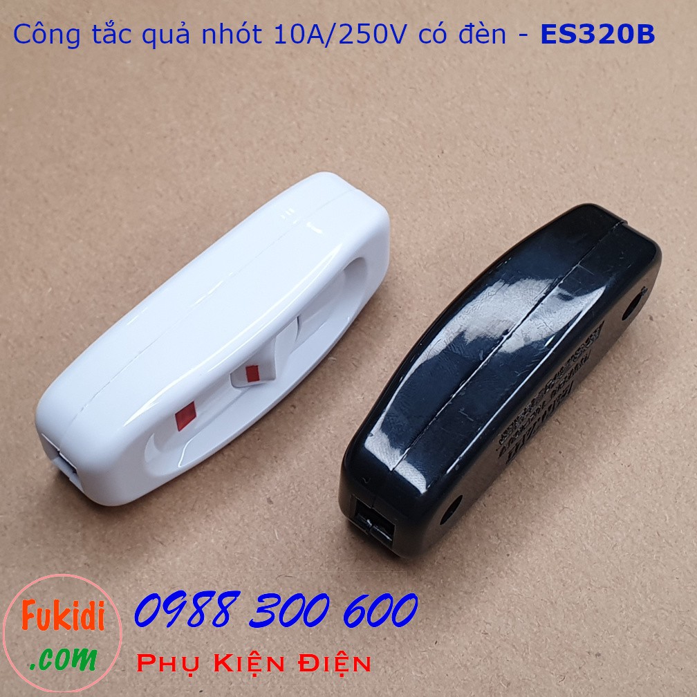 Công tắc treo dây, công tắc quả nhót, 10A 250V có đèn báo ES320