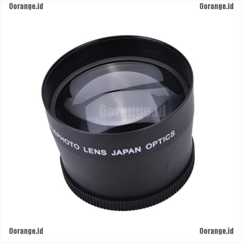 Ống kính Tele 58mm 2.0X kèm khăn lau dành cho máy ảnh Canon Nikon Sony Pentax ML