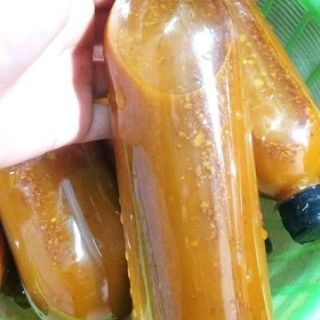 Rượu nghệ gừng hạt gấc hạ thổ chai 1000ml giảm mỡ bụng, chống rạn handmade