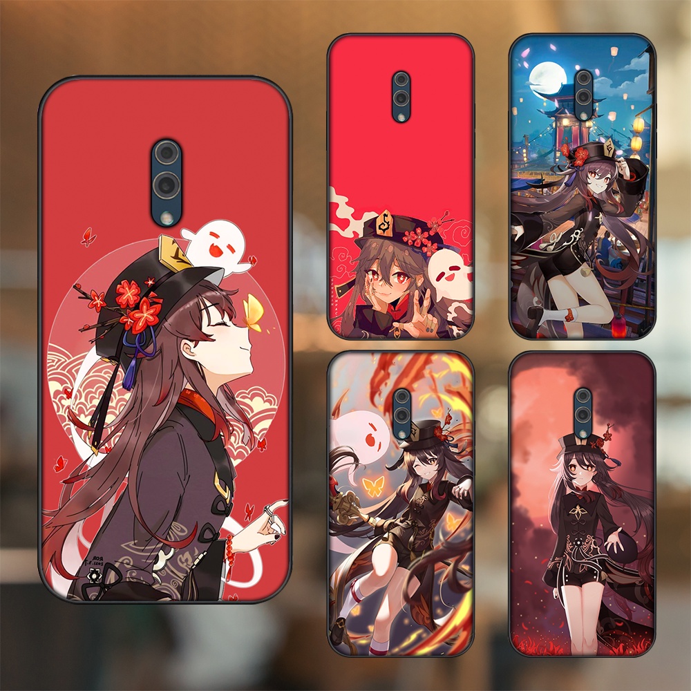 Ốp lưng Oppo K3 viền đen in hình Hutao Genshin Impact