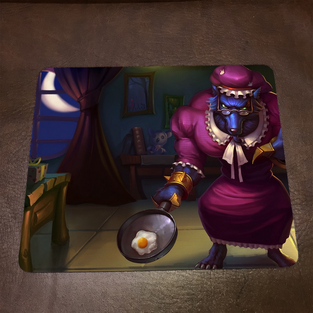 Lót chuột máy tính League of Legends WARWICK - Mẫu 1 Mousepad cao su êm ái, nhận in theo yêu cầu