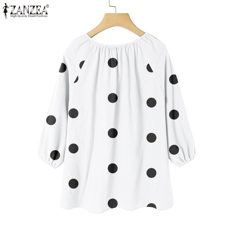Áo nữ Zanzea tay lửng chấm bi thời trang