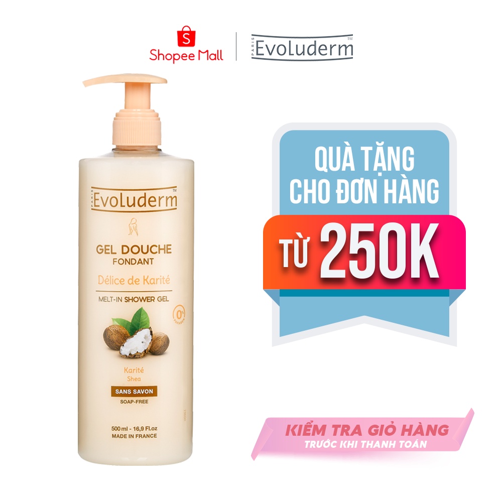 Gel tắm Evoluderm Gel Douche Fondant Délice de Karité 500ml