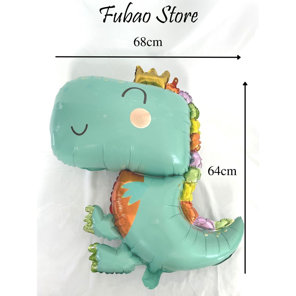 Bong bóng hình khủng long màng nhôm dễ thương, trang trí sinh nhật, size đại Fubao Store