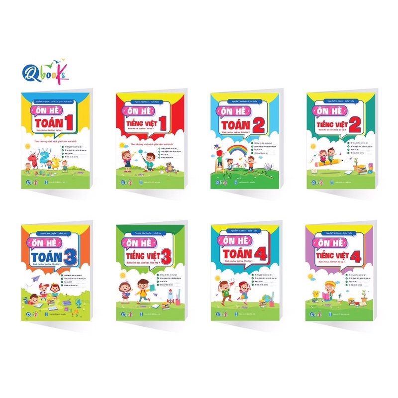 Combo bài tập ôn tập hè Toán và tiếng việt các lớp từ 1 đến 5