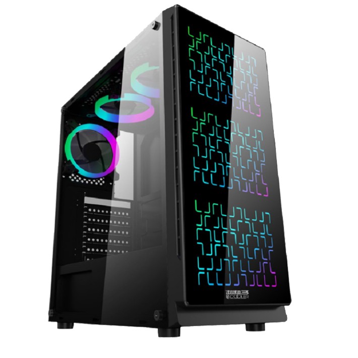 Vỏ case gaming VSP Ka-220 - Hai mặt kính cường lực- Full ATX - Pk Máy tính