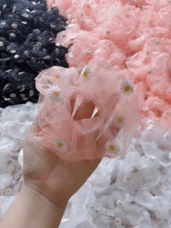 CỘT TÓC SCRUNCHIES LƯỚI HOA CÚC