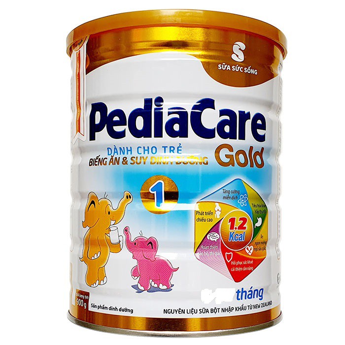 [Mã 267FMCGSALE giảm 8% đơn 500K] Sữa bột PediaCare Gold số 1 lon 900g_Duchuymilk