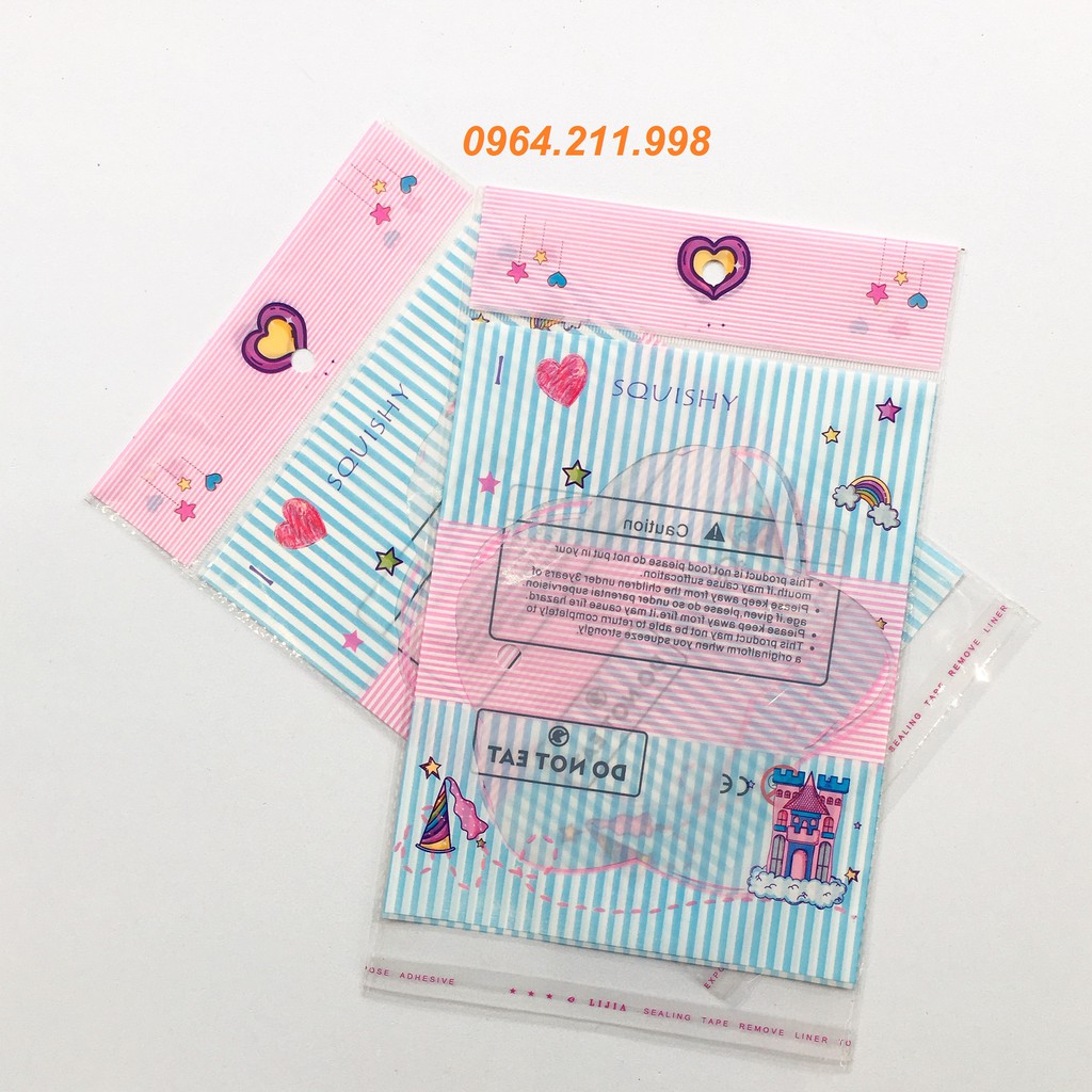 BAO BÌ ĐỰNG SQUISHY KICH CỠ 14X14CM