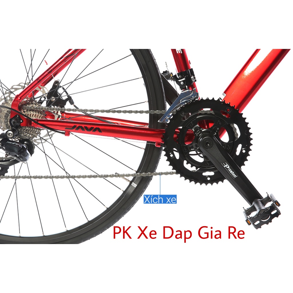 Xe đạp JAVA thương hiệu Ý, Xe đạp đua JAVA Veloce, Khung nhôm 6061 siêu nhẹ, Tay đề lắc Decaf, Xe mới, Bảo hành 1 năm