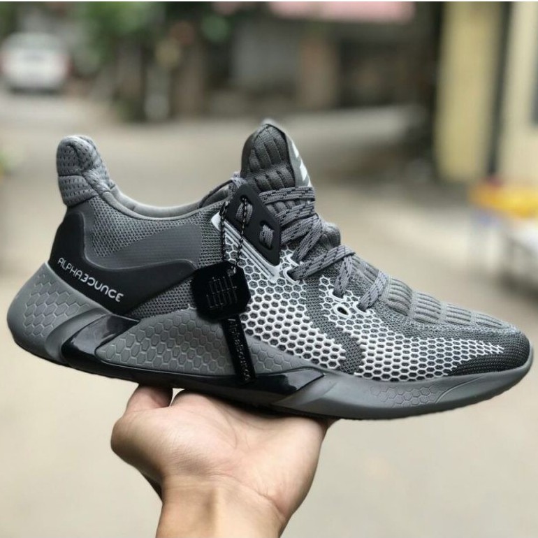 Giày Alphabounce Instinct M Xám Full Bản Trung Cao Cấp Nam Nữ Alpha Grey Giao Nhanh - Giày Tốt Official