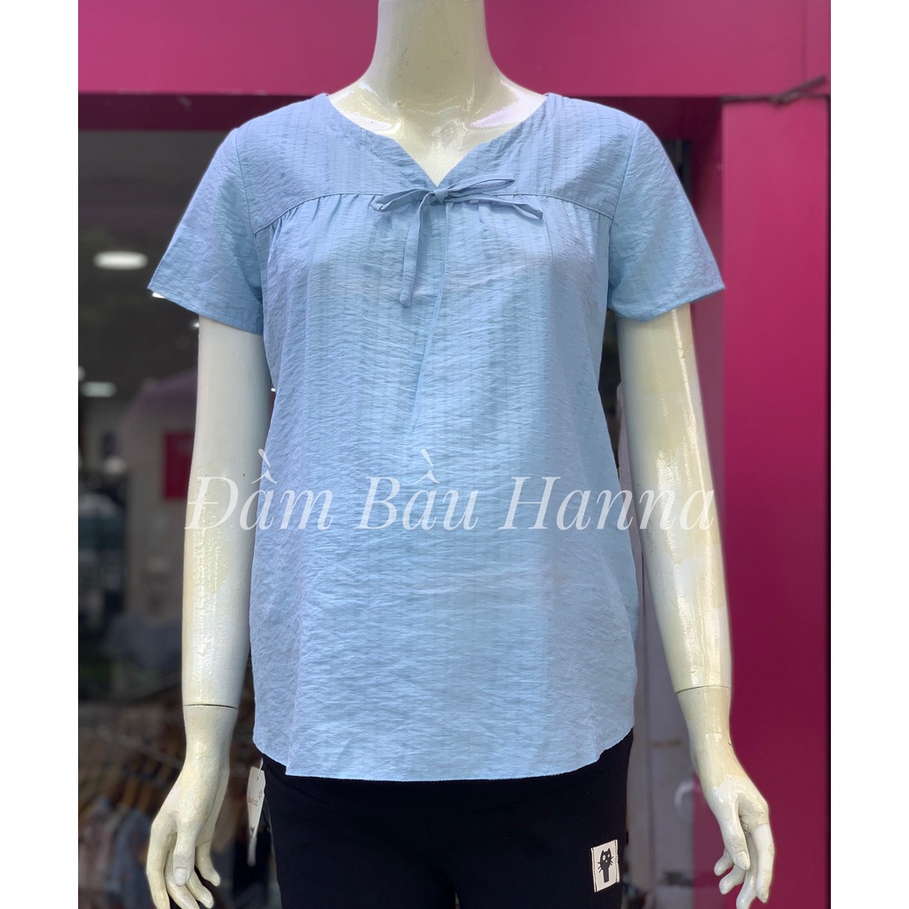 [HANNA] Áo bầu công sở dễ thương cho mẹ trẻ, có size 85kg, vải lụa cao cấp thoáng mát không nhăn thấm mồ hôi tốt