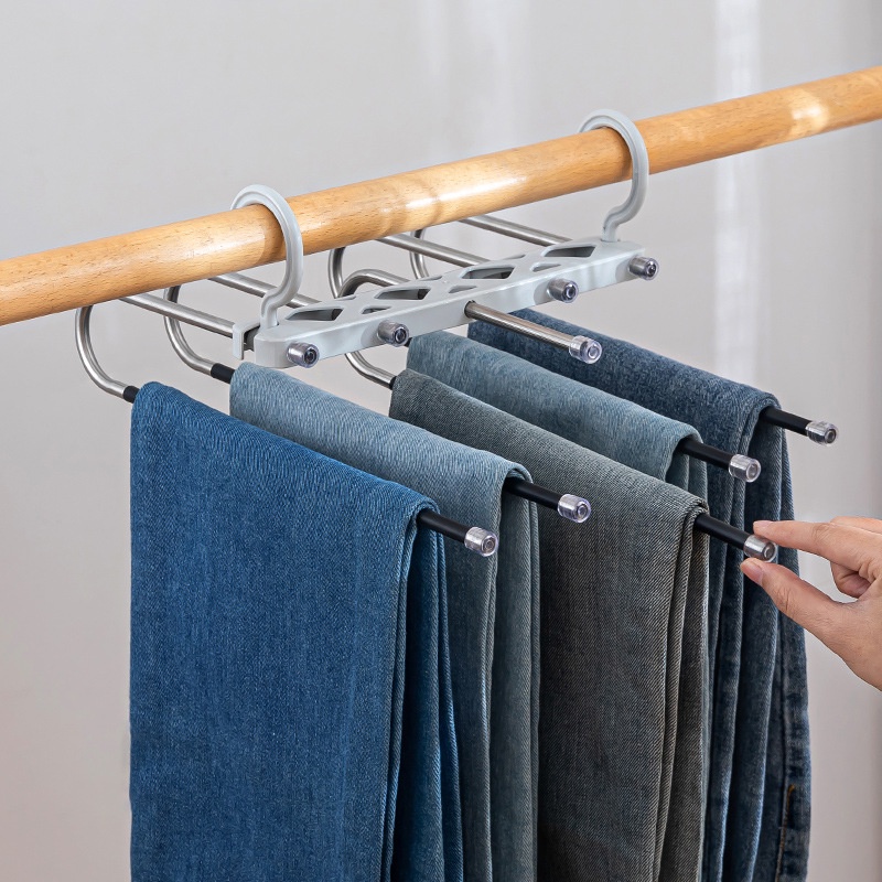 Móc Treo Quần Nhiều Tầng Đa Năng Có Thể Gấp Gọn Không Để Lại Dấu Vết