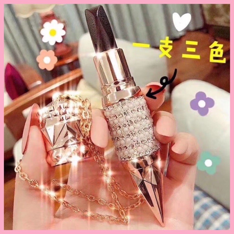 Son 3 màu Kim Cương AGAG dưỡng ẩm siêu lì (Hạt Đá