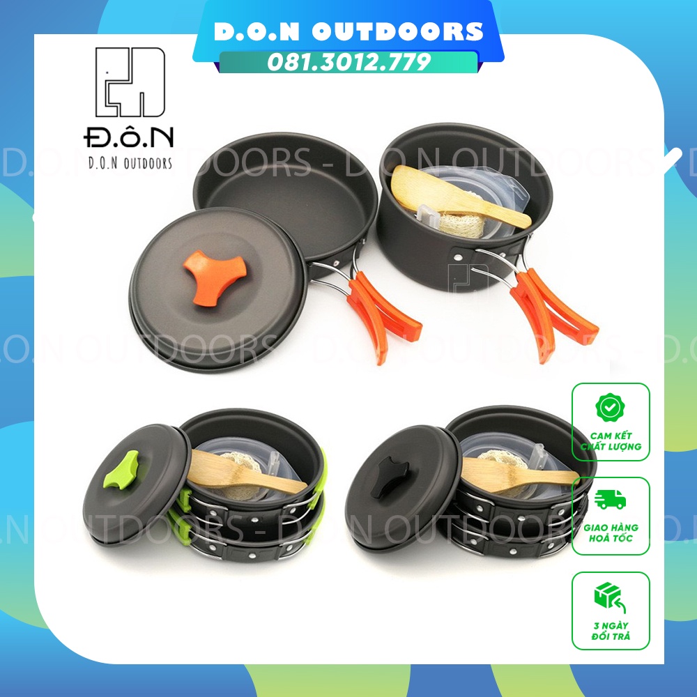 Bộ Nồi Chảo 8 Món Phượt Cắm Trại Du Lịch Dã Ngoại Tiện Lợi - D.O.N OUTDOORS