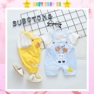 Body đùi body ngắn tay yếm hình heo dễ thương cho bé trai bé gái từ 0 đến 12 tháng
