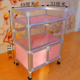 Kệ tủ đẩy tiện ích , có bánh xe , kiểu dáng đẹp , chắc chắn , khung nhôm , ván gỗ, nhận sỉ và giao hàng trên toàn quốc .