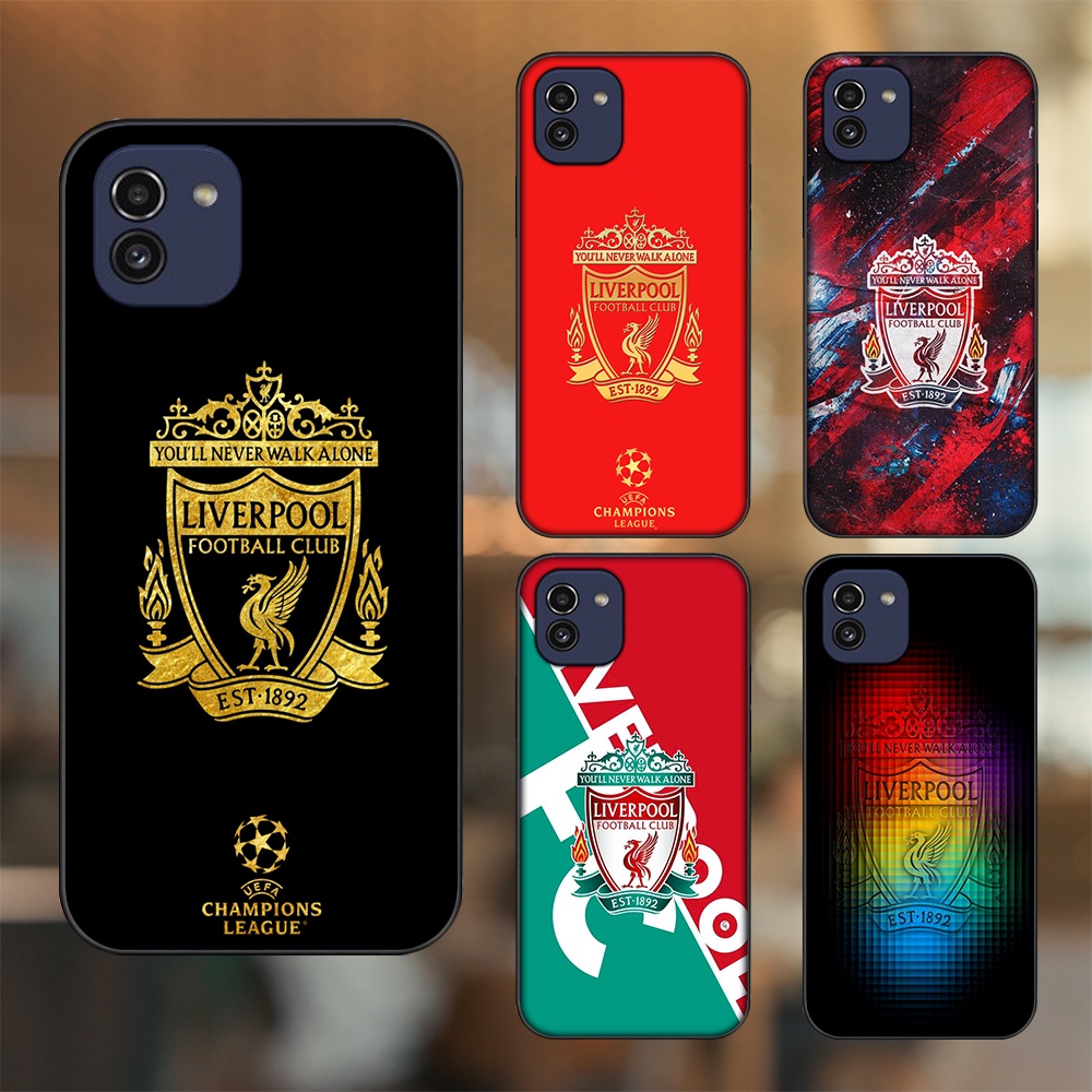 Ốp lưng Samsung A03 viền đen in hình Liverpool FC